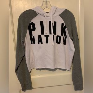 Victoria’ Secret Pink Cropped Hooded Sweatshirt size Small